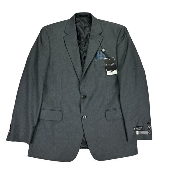 Lauren Ralph Lauren Mens UltraFlex Classic Fit Suit Jacket Charcoal 42R